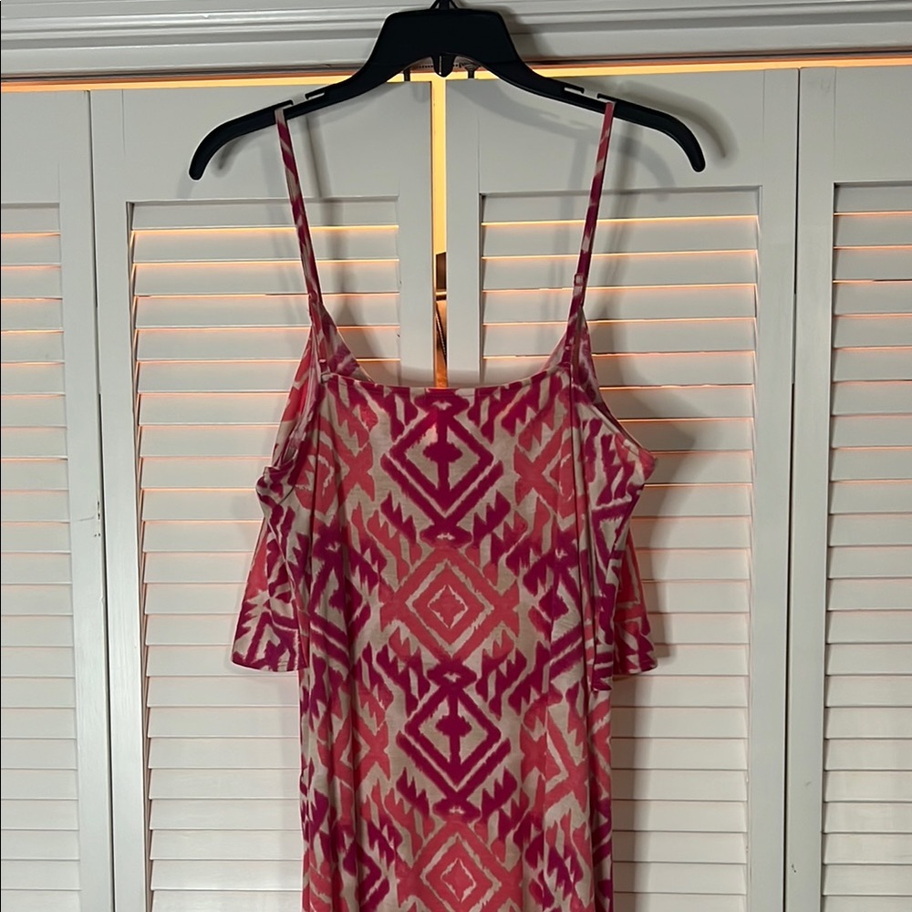 Pink Ruffled Tiered Maxi Sundress - Picture 6 of 8
